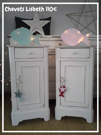 chevet ancien, style campagne, déco shabby