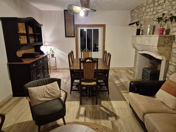 Salon - Salle à manger du Gîte Daur Bocou
