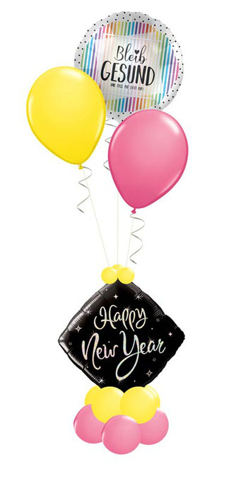 Ballon Luftballon Heliumballon Deko 0ekoration Überraschung Mitbringsel Ballonpost Ballongruß Versand verschicken Helium  Geschenk Idee Ballonpost Frohes neues Jahr Neujahr Silvester Neujahrsgrüße Happy New Year Bleib gesund pass auf dich auf