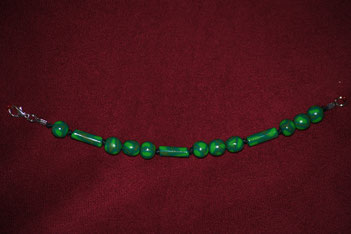 Bracelet Vert Cordon en Coton Ciré Noir