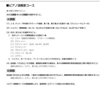 音楽大学入試問題 東京藝術大学 桐朋学園大 京都市立藝術 新曲視奏