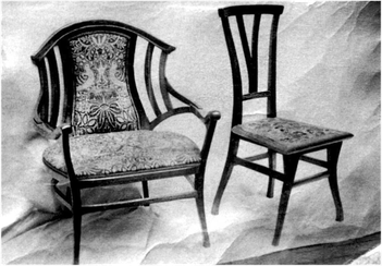 Henry van de Velde, Chair design for Villa Bloemenwerf, 1895