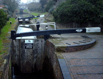 Schleusen des Stratford-upon-Avon-Canals.