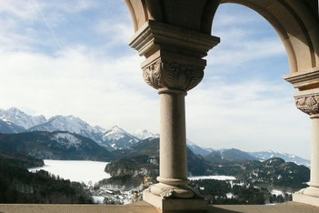 König Ludwig Balkon auf Schloss Neuschwanstein