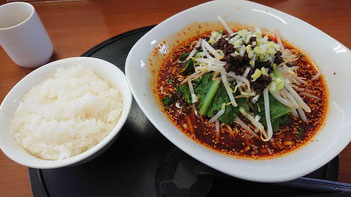 天府仙臺　四川担担麺　ライス