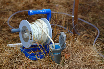 Wasserstandsmessung mit Lichtlot