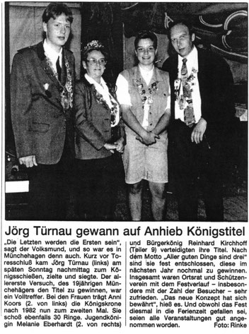 Jörg Thürnau gewann auf Anhieb Königstitel