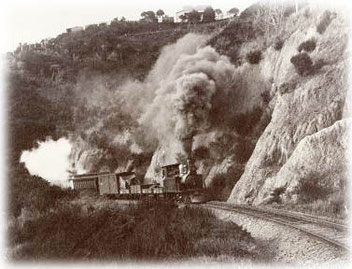 Frühe Eisenbahn in Neuseeland (Quelle: folksong.org.nz)