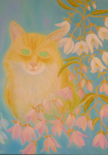Lilly, meine goldige Katze! 50x40cm