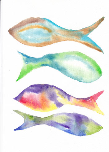 Fische, Farbstudie, 75€