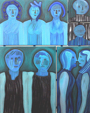 Gruppenbild 2: Öl auf Leinwand, 100 x 80 cm, 2017