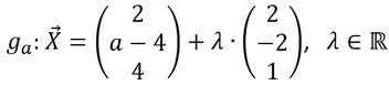 Formel zur Aufgabe 2 des Geometrieteils im Abitur 2018.