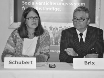 Martina Schubert, Werner Brix am Podium
