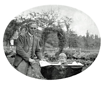 Theodor Klöpper mit Agnes. Er hütete nicht nur die Kühe.
