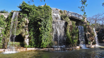 Parque Genoves in Cadiz, Wasserfall