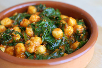 Espinacas con garbanzos