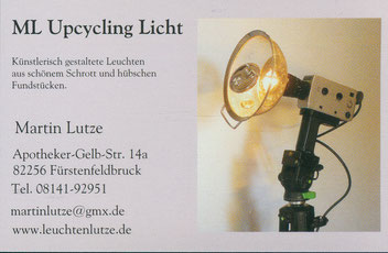 Visitenkarte ML Upcycling Licht