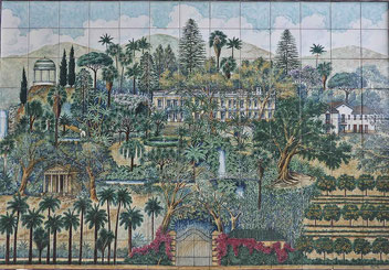 Fliesenbild, Botanischer Garten Malaga