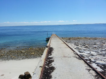 End of pier on Molesne island, France