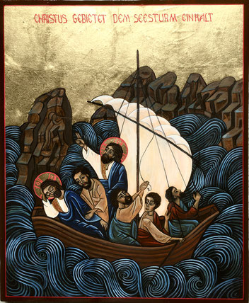 Ikone "Christus gebietet dem Seesturm Einhalt"
