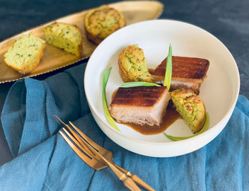 Bärlauch-Polenta, gebacken