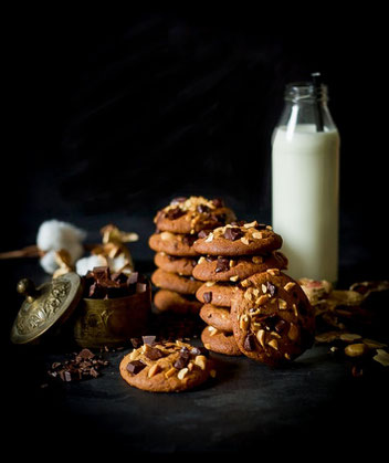 Cookies, Erdnusscookies, Schokocookies, Kekse, Plätzchen, Erdnusskekse, Schokokekse, Schokolade, Weihnachten, 