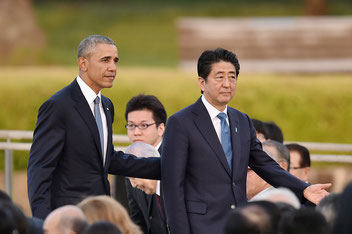 Obama con il Presidente Giapponese Shinzo Abe