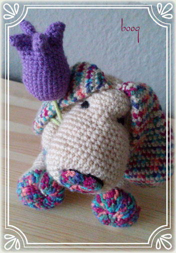 Tulipán nyúl amigurumi boog