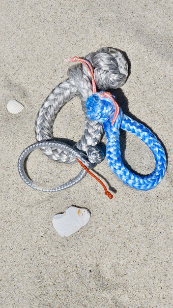 soft shackles with zip-line (5 - 10 mm)