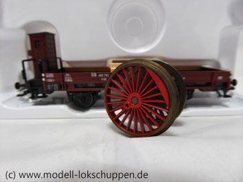 Märklin 46077  Niederbordwagen Ep. III Bauart X05 DB zum Tranport Lokradsätzen