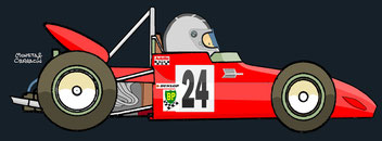 Piers Courage by Muneta & Cerracín - Piers Raymond Courage de la escudería Frank Williams Racing Cars a los mandos de un De Tomaso 505 - Ford Cosworth V8 en el XXVIIIº Grand Prix Automobile de Monaco de 1970