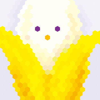 バナナプロテインレシピ,NFT art,イラスト,ドット絵,ハニカムアート,六角形