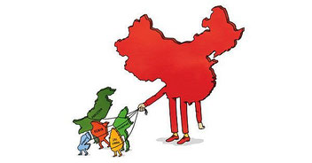 Vignetta del New York Times che mostra come la Cina prenda al laccio i paesi che finanzia