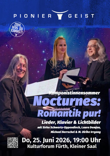 Sirka Schwartz-Uppendieck, Laura Demjan, Michael Herrschel. Foto: Elke Walter & Komponistinnenkonzerte