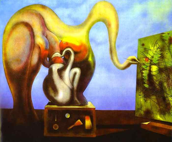 Max Ernst, Le Surréalisme et la peinture, 1942, huile sur toile, 195.6 × 233.7 cm, Houston, The Menil collection.