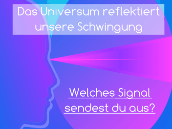 Das Universum reflektiert unsere Schwingung. Welches Signal sendest du aus?