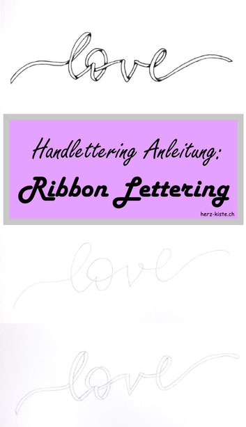 DIY Anleitung für ein Ribbon Lettering - so kannst du dein Lettering ganz einfach wie ein Band gestalten. Inklusive Tipps und Tricks damit du selber so ein Ribbon Lettering gestalten kannst