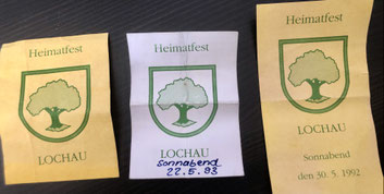 Eintrittskarten zum Heimatfest