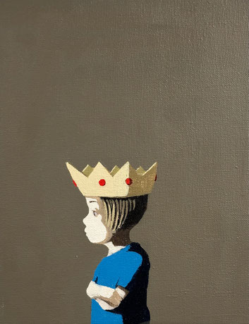 tiny princess - Acryl auf Leinwand, 30x24cm, 2024