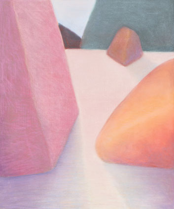 Steine, 2024 Pastell auf Leinwand, 71x60cm 