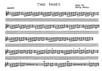 Minimal Music : Philip Glass : Two Pages