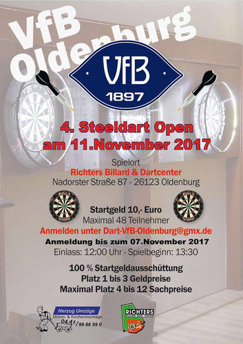 4. Steeldart Open - VfB Oldenburg - November 2017