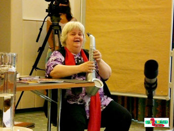 Vera F. Birkenbihl beim Trainer-Ausbildungslehrgang der Vera F. Birkenbihl-Akademie im Juli 2008, mit freundlicher Genehmigung ©Dr. Peter Adler