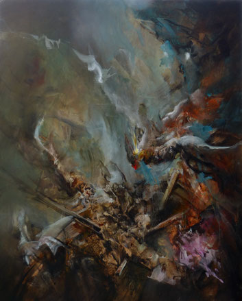 Passage du Styx Acrylique sur toile Dim 170cmx135cm