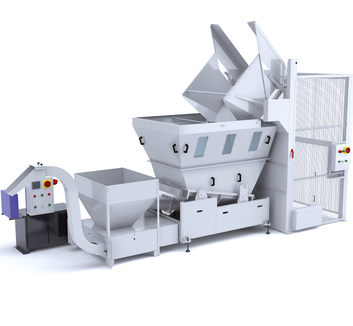 Spänepresse von Ivonne, automatisierte Zentralanlage