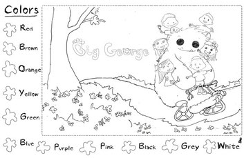 cute monster Big George children illustration childrens books picture books Esl characters kids big george free worksheets sports humor cute monster books for childrencolor page Book English kids ESL worksheet color  free