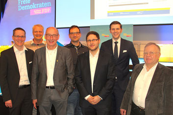 V.l.n.r.: Thorsten Baumgart, Michael Böwingloh, Hermann Ludewig, Johannes Elstner, Dirk Bursian, Patrick Büker, Eckhard Fuhrmann