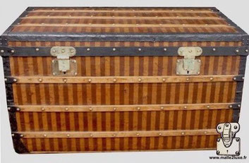 trunk restored for a flea merchant of saint ouen louis vuitton striped