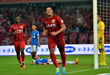 Il primo Goal di Hulk con la maglia dello Shanghai Shanggang
