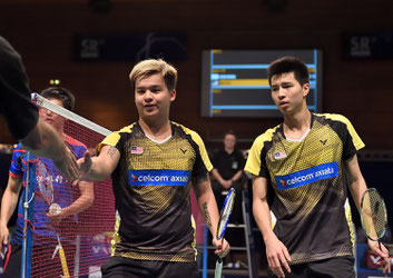 Die morgigen Finalgegner Ong und Teo aus Malaysia (Bild: Bernd Bauer)